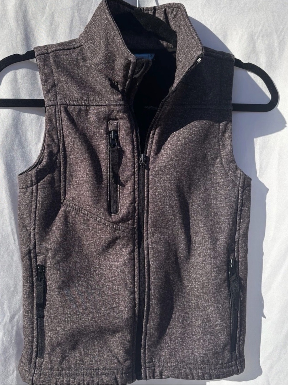 Cowboy Hardware Men Size Small Dark Grey Utility Vest Zip Up